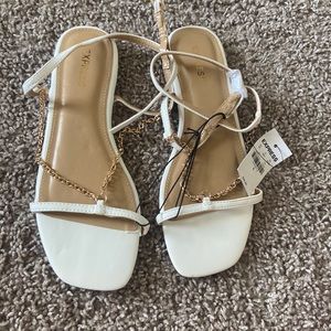 EXPRESS gold chain sandals